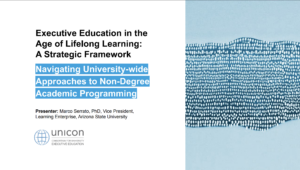UNICON research webinar recap: eight strategic choices for university executive education leaders navigating lifelong learning and non-degree programming.