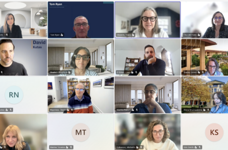UNICON Tech Disruptors Group webinar screenshot — AI in B2B Account Management, March 2026, with guest speaker Tom Ryan
