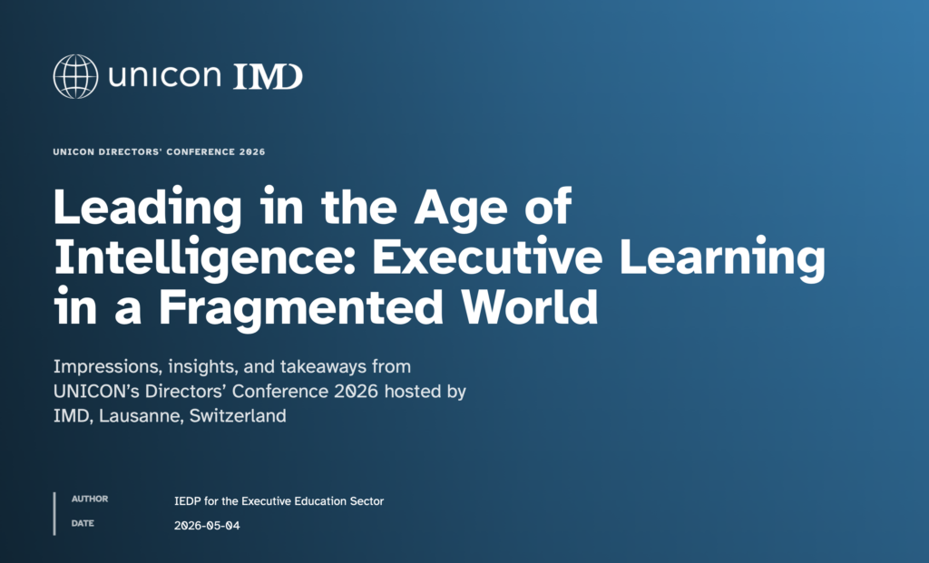 UNICON IMD Directors' Conference 2026, IEDP Report