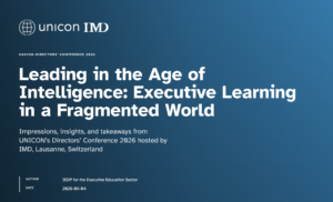 UNICON IMD Directors' Conference 2026, IEDP Report