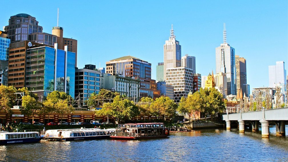 Melbourne skyline from the Yarra River